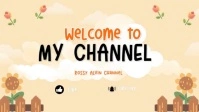 Cute YouTube Thumbnail and Channel Welcome Template
