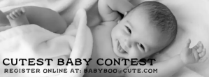 Grey Cutest Baby Contest Facebook-omslagfoto Template