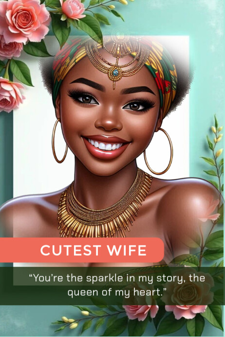 Cutest wife Plakkaat template