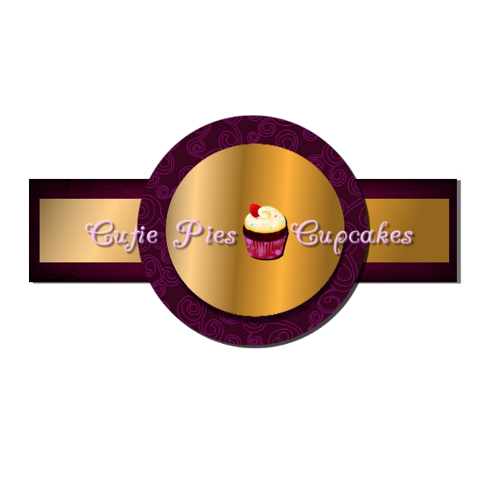 Cutie Pies Cupcake Bakery Logo template