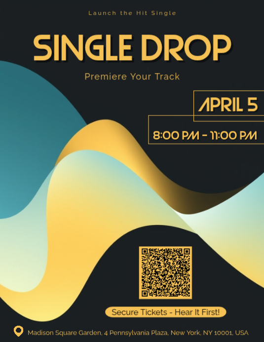 Cutting-Edge Single Album Flyer Template for Emerging Music Premieres ...
