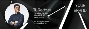 CV Lebenslauf Skil Card Job curriculum vitae Email Header template