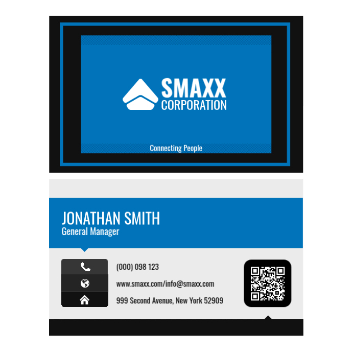 Cyan Business Card Template | PosterMyWall