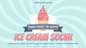 Cyan Ice Cream Social FB Banner Facebook-covervideo (16:9) template