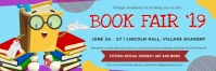 Cyan Kids Book Fair Banner template
