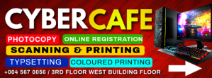 Cyber Café Internet Lounge Computer Cafe Photocopy Printing Services Business Banner Poster Template Facebook-Cover
