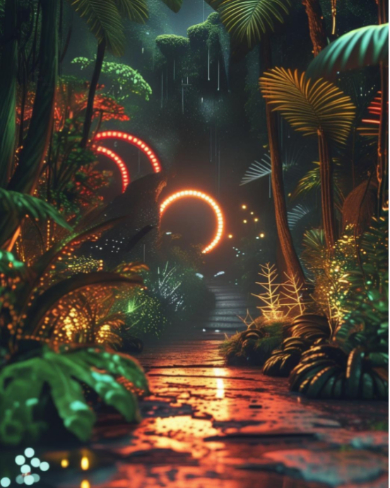 Cyber Jungle Gateway Instagram Portrait template