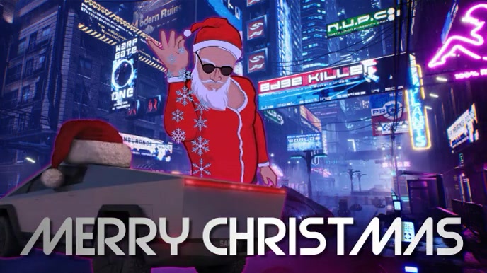 Cyber Happy Cyber Merry Christmas Template | PosterMyWall