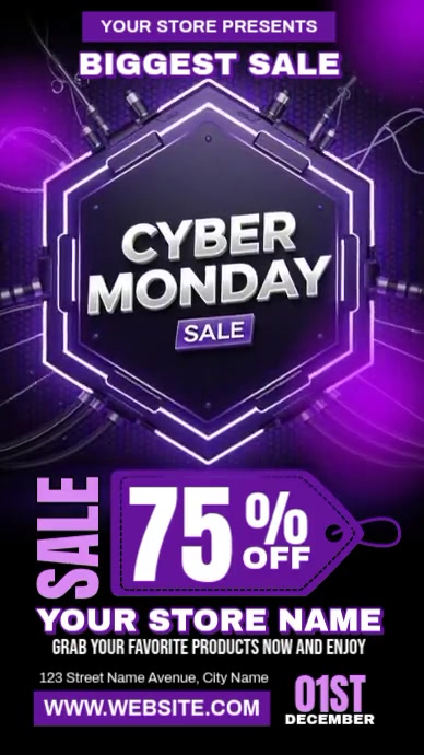 Plantilla de Cyber Monday Ads | PosterMyWall