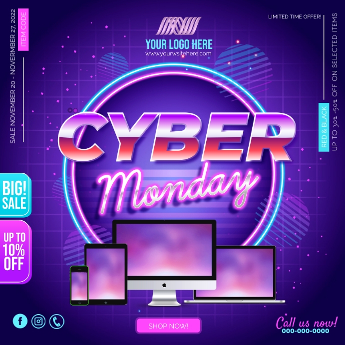 Cyber Monday Template PosterMyWall