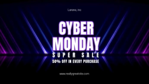 Nero Cyber Monday Sale Presentazione Template