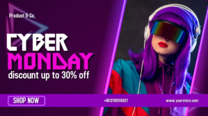 cyber monday Ekran reklamowy (16:9) template