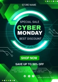 cyber monday A4 template