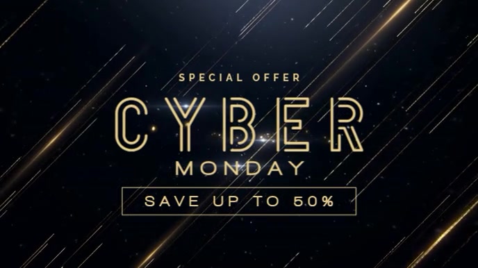 cyber monday 数字显示屏 (16:9) template