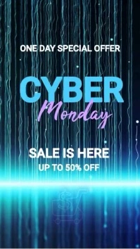 cyber monday Digital Display (9:16) template