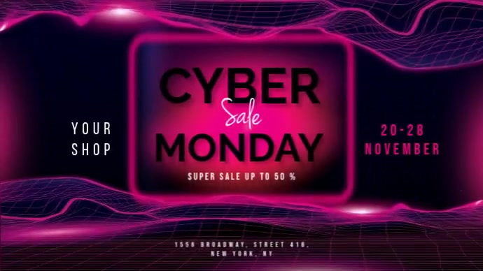 Cyber Monday Ecrã digital (16:9) template