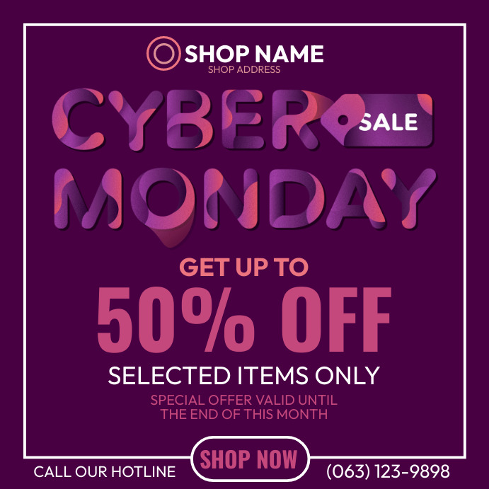 Cyber Monday Template | PosterMyWall