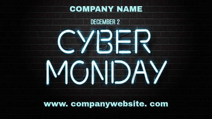 Cyber monday digital display 16:9 งานแสดงผลงานแบบดิจิทัล (16:9) template