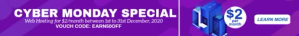 Cyber Monday Leaderboard Ad Banner template