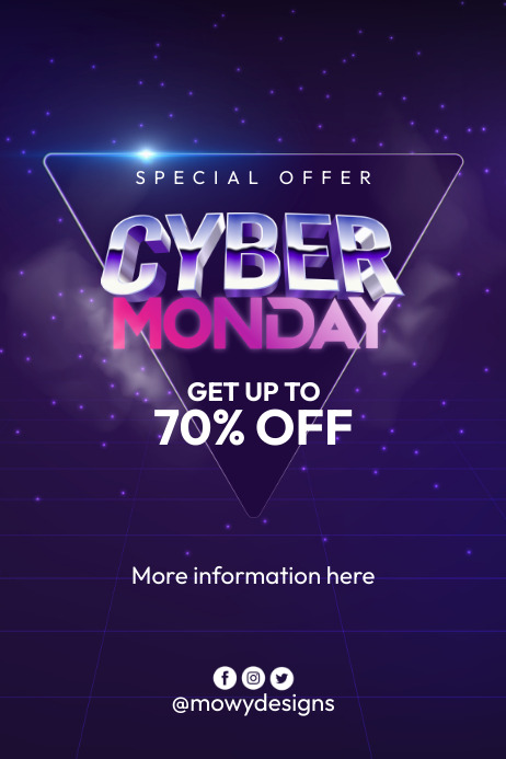 Cyber Monday Poster (1) Plakat template
