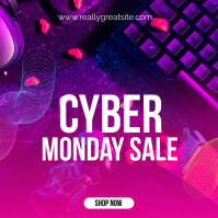 Cyber Monday Sale  Cyber Monday  Black Friday Sale Instagram Post template