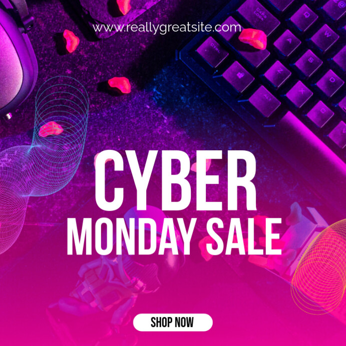 Cyber Monday Sale  Cyber Monday  Black Friday Sale Instagram Plasing template
