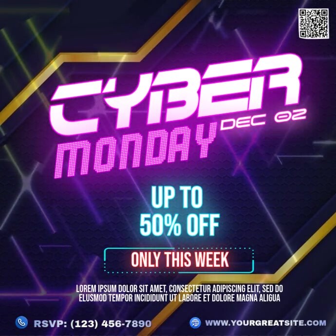 Cyber Monday Sale Instagram 帖子 template