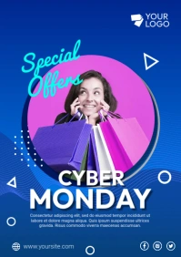 Cyber Monday Sale A5 template