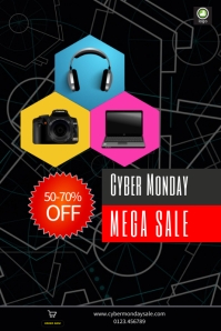 cyber monday sale Plakat template