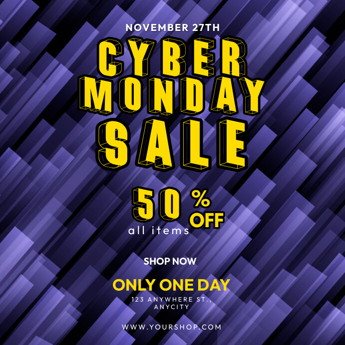 Cyber Monday Sale Template | PosterMyWall