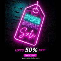 Cyber Monday Sale โพสต์บน Instagram template