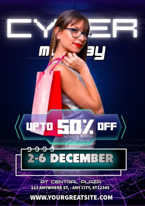 Cyber Monday Sale A4 template
