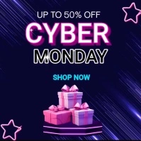 Cyber Monday sale social media Square (1:1) template