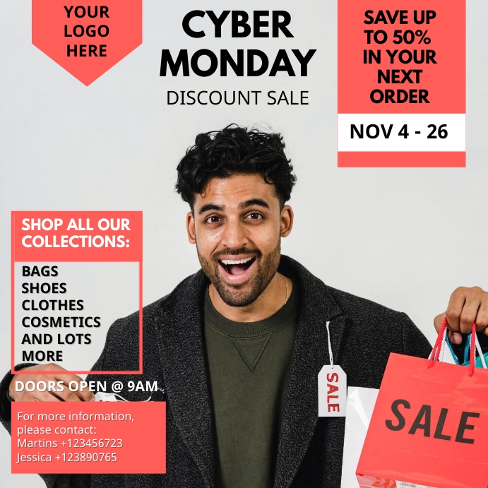 Copy of Cyber Monday Sales PosterMyWall