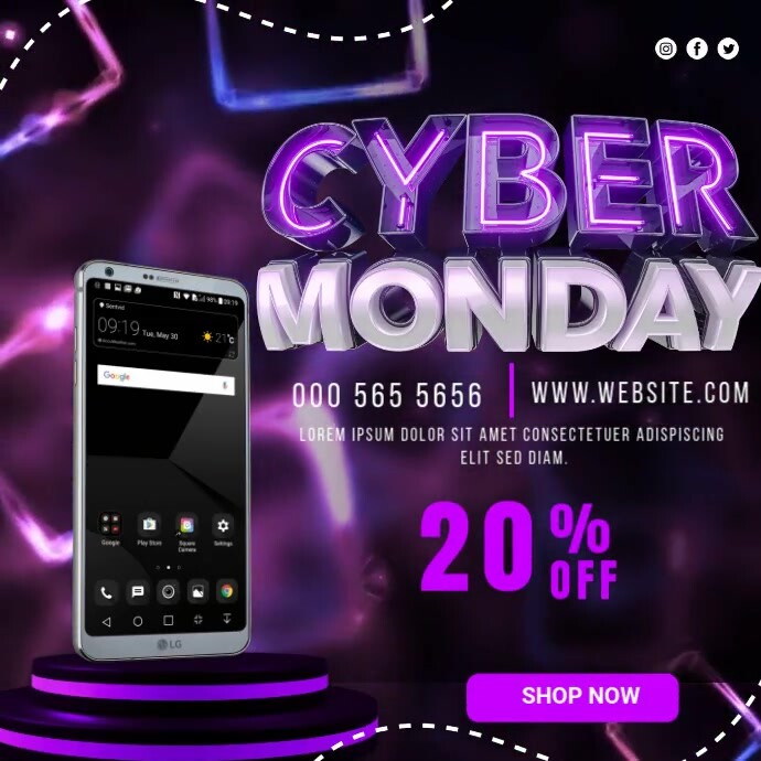 Cyber Monday Smartphone Sale Message Instagram template