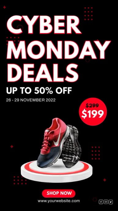Cyber Monday Template เรื่องราวบน Instagram