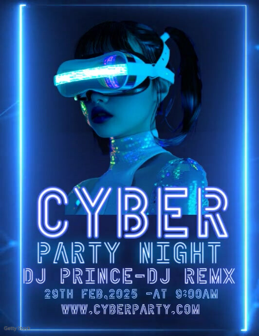 Cyber Party Copy of cyber night party | PosterMyWall