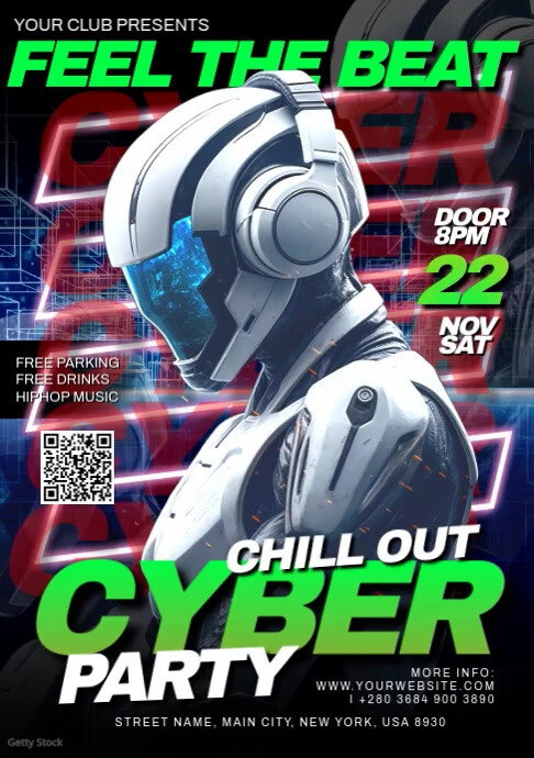 Cyber Party Cyber Party Template | PosterMyWall
