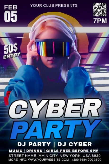 Cyber Party Copy of Cyber Party | PosterMyWall