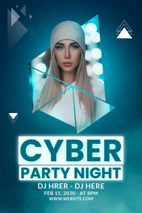 Cyber Party Modèle Cyber Party Night | PosterMyWall