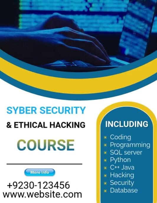 Cyber security course template | PosterMyWall