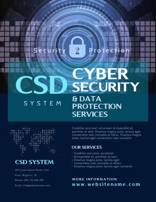 Cyber Security Flyer Template PosterMyWall
