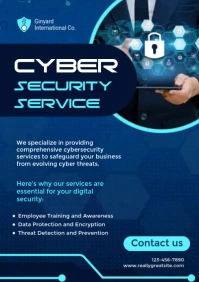 Cyber Security Flyer Template A4