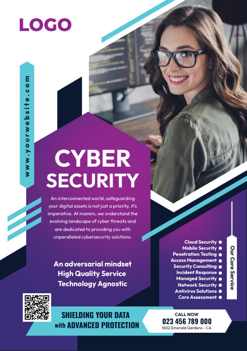 Cyber Security Flyer Template | PosterMyWall
