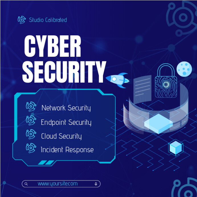 Cyber security poster template design | PosterMyWall