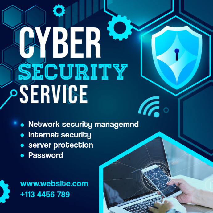 Cyber Security Service Template | PosterMyWall
