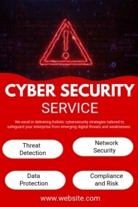 Cyber Security Service 海报 template