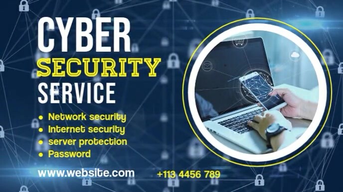 Cyber Security Service Display ad Template | PosterMyWall