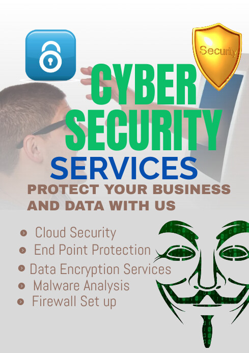 Cyber security services A4 template