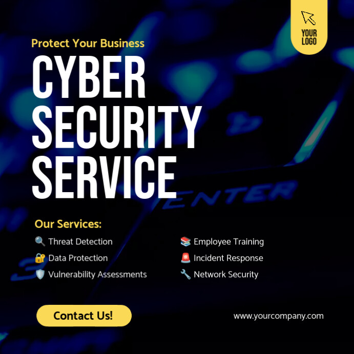 Security Integrator Marketing Posts Examples Cyber Security Services Instagram Post Template | PosterMyWall